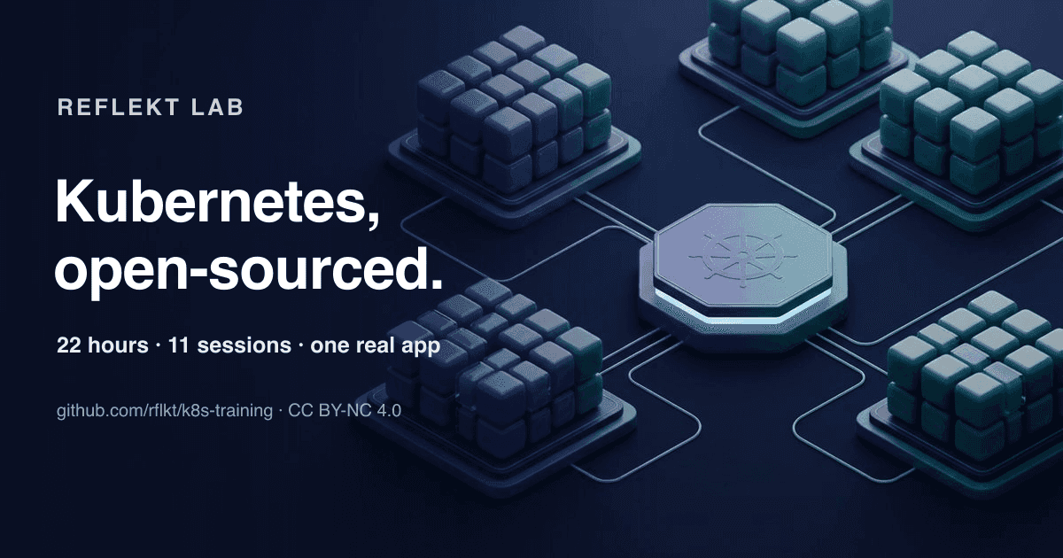 Reflekt Lab's open-source Kubernetes course: 22 hours, 11 sessions, one real app